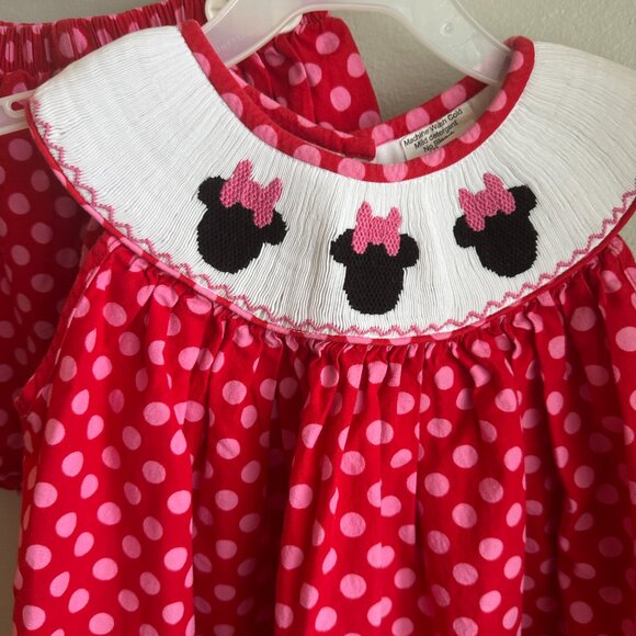 Disney Mickey mouse smocked 2 piece set, size 7 - Picture 3 of 3